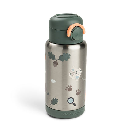 Done by Deer Thermos Rietjesfles Tiny Trails Green 340ml