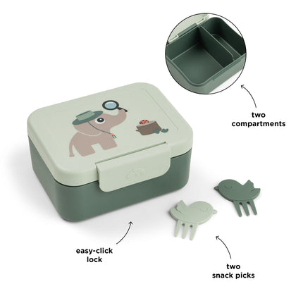 Done by Deer Lunchbox Incl. Snackprikkers Tiny Trails Green
