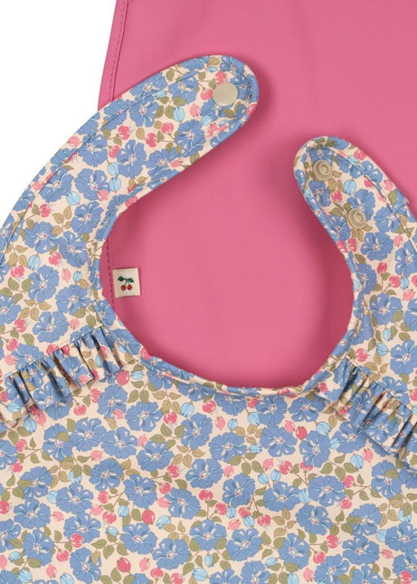 2 PACK DINNER BIB WITH FRILL FLEUR ROSIER/CHATEAU ROSE - Babywinkel - 5715681098738