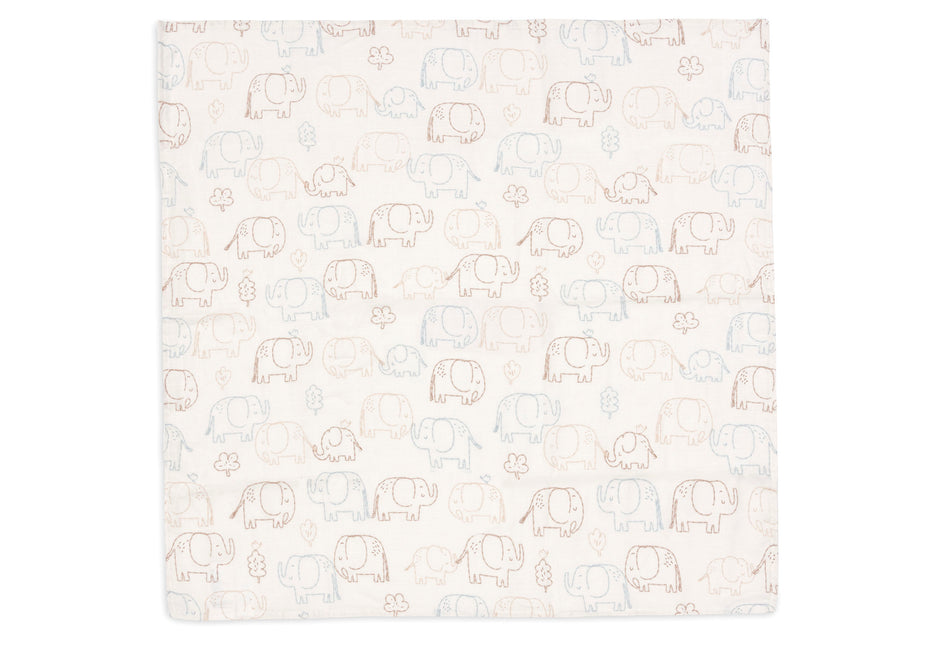 Hydrofiele Doek Small 70x70cm - Elephant Tales - 3 Stuks