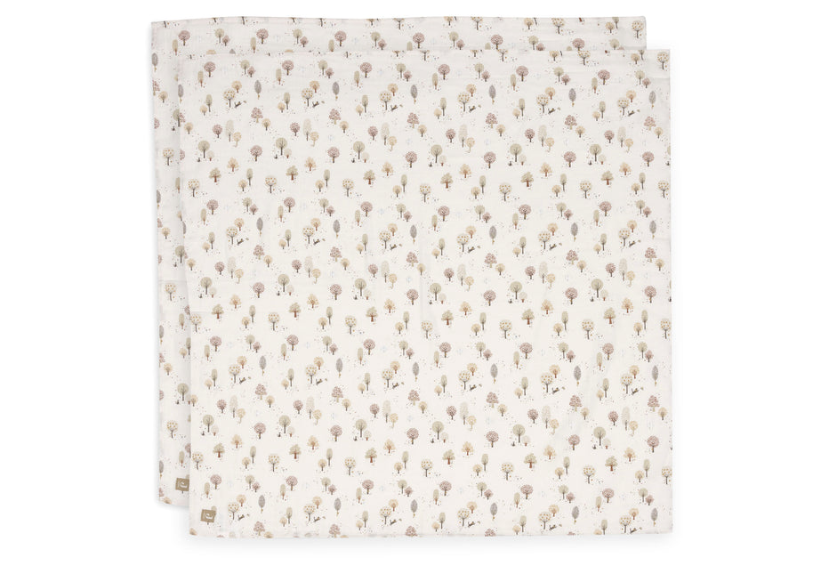 Hydrofiele Doek Large 115x115cm - Tiny Park - 2 Stuks