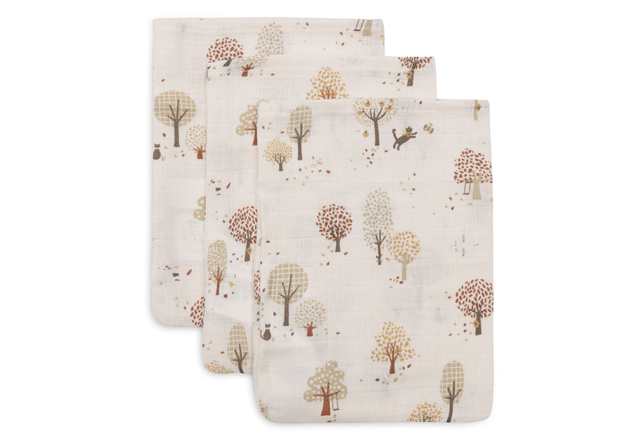 Hydrofiel Washandje 15x20cm - Tiny Park - 3 Stuks