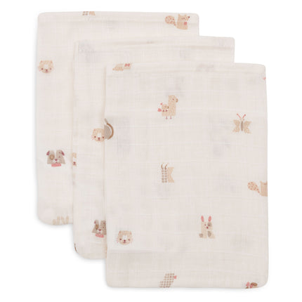 Hydrofiel Washandje 15x20cm - Animal Friends - 3 Stuks