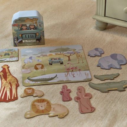 Little Dutch 6 in 1 Puzzel Safari
