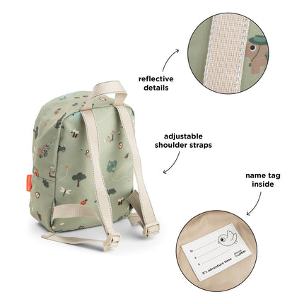 Done By Deer Tiny Rugzak Tiny Trails Green 4L