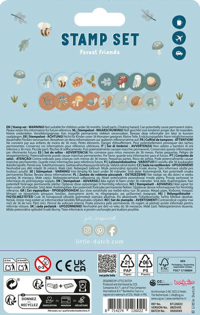 Little Dutch Stempelset Forest Friends 12St