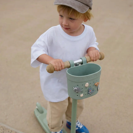 Banwood Kinderstep- en Fietsmandje Pin & Ride Clay