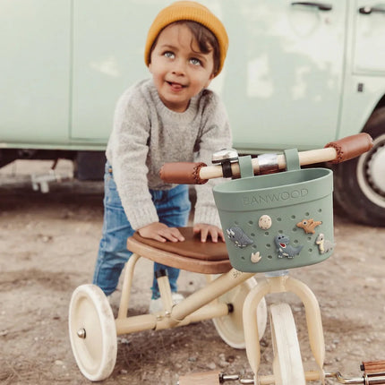 Banwood Kinderstep- en Fietsmandje Pin & Ride Clay