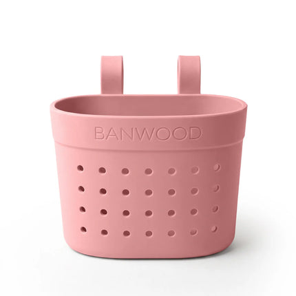 Banwood Kinderstep- en Fietsmandje Pin & Ride Raspberry