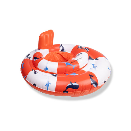 Swim Essentials Baby Float Wit/Rood Ocean Stripes 0-1 Jaar