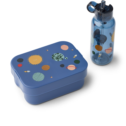 Chelsey Printed Lunchbox Set Universe / Classic navy