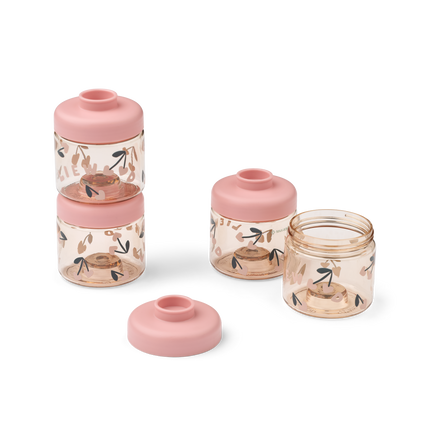 Liewood Opbergbakjes Dominique Tritan Cherry heart / Rosey 100ml 4st