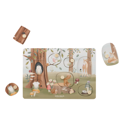 Little Dutch Geluidenpuzzel Forest Friends
