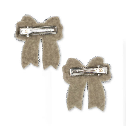 Konges Sløjd Haarspeldje Baby Sequin Bow Silver 2St