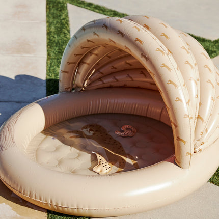 Swim Essentials Kids Pool – Beige Leopard met overkapping