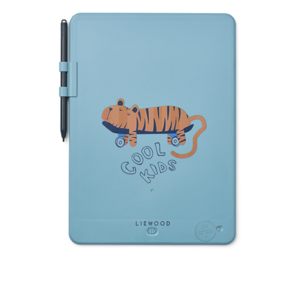 Liewood Tekentablet Tiger / Beach blue 25,4cm