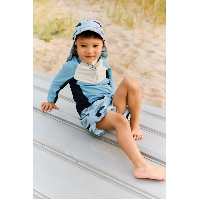 Liewood Zonnehoedje Baby Shark / Dove Blue