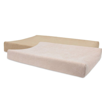 Aankleedkussenhoes Badstof 50x70cm - Wild Rose/Biscuit - 2 Stuks - Babywinkel - 8717329393219