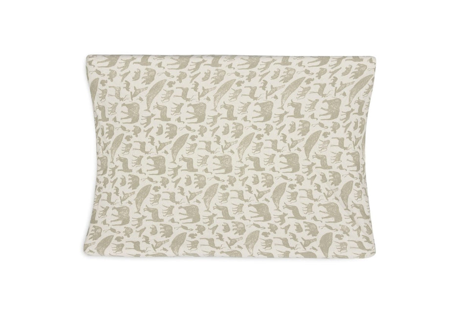 Aankleedkussenhoes Jersey 50x70cm Animals - Olive Green - Babywinkel - 8717329376212