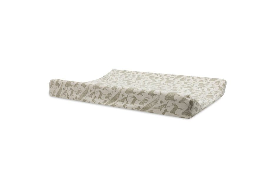 Aankleedkussenhoes Jersey 50x70cm Animals - Olive Green - Babywinkel - 8717329376212