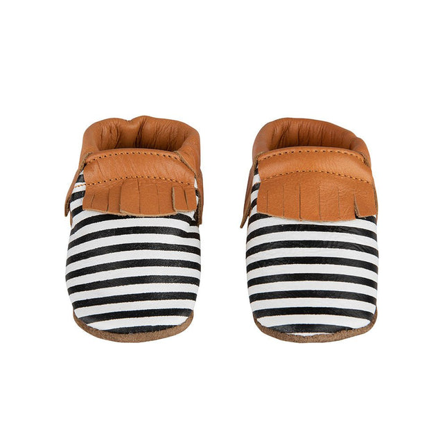 Baby Dutch Baby Schoentjes Gestreept Zwart/Wit - Baby Dutch - Babywinkel - 8719558449545