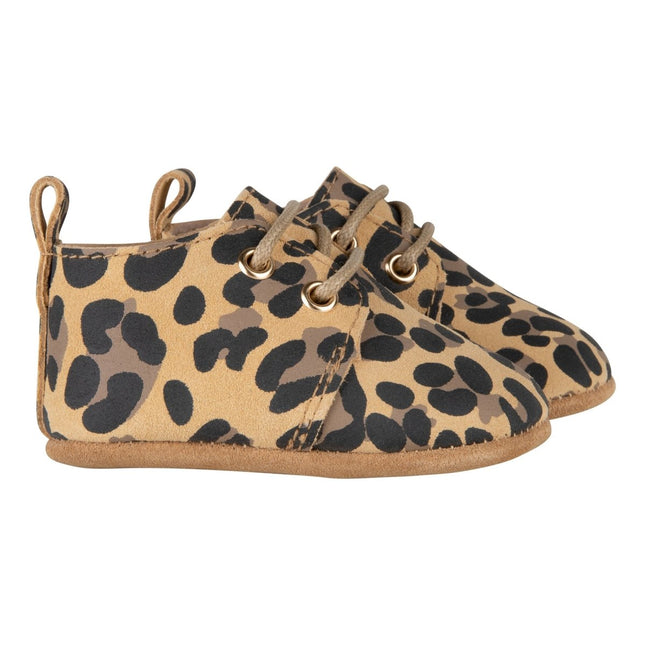 Baby Dutch Baby Schoentjes Met Veters Leopard koop je bij Babywinkel
