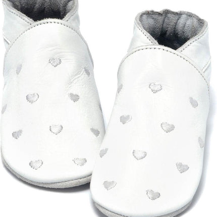 Baby Dutch Babyschoentjes Wit Hartjes - Baby Dutch - Babywinkel - 8719558442706