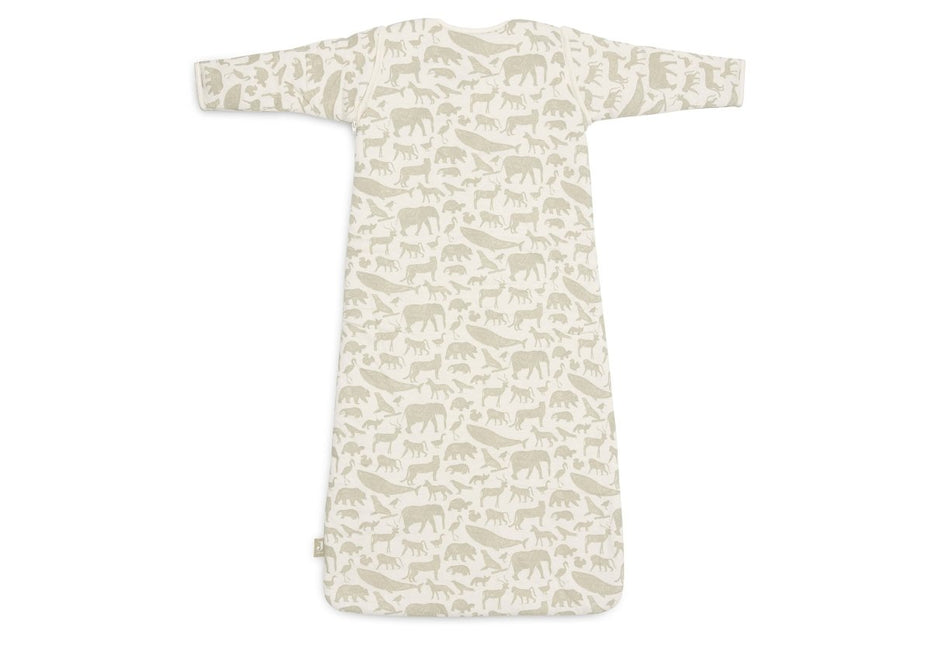 Baby Slaapzak met Afritsbare Mouw Animals - Olive Green - Babywinkel - 8717329375963