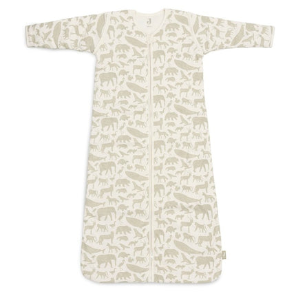 Baby Slaapzak met Afritsbare Mouw Animals - Olive Green - Babywinkel - 8717329375963