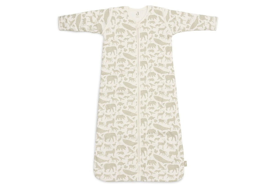 Baby Slaapzak met Afritsbare Mouw Animals - Olive Green - Babywinkel - 8717329375963