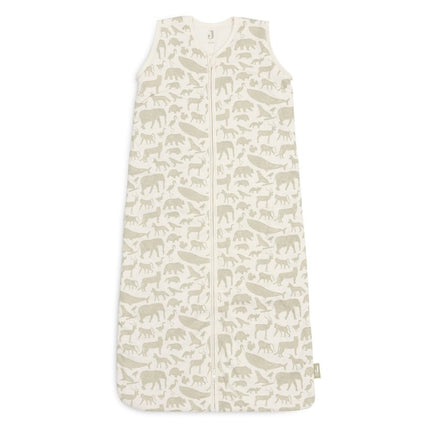 Baby Slaapzak met Afritsbare Mouw Animals - Olive Green - Babywinkel - 8717329375963