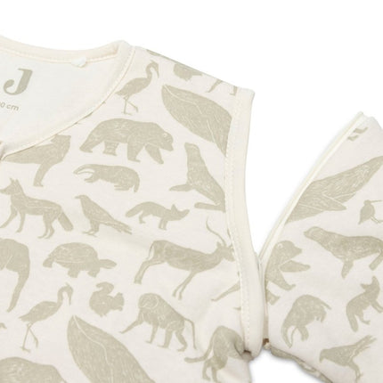 Baby Slaapzak met Afritsbare Mouw Animals - Olive Green - Babywinkel - 8717329375963