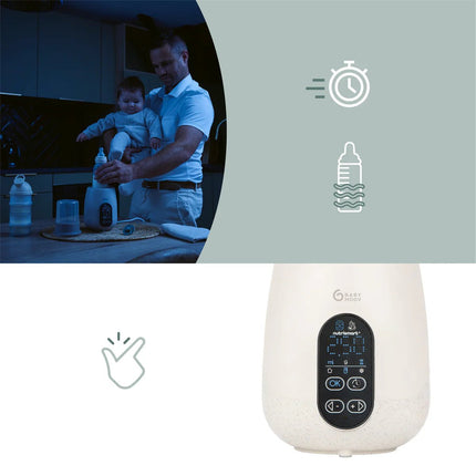 Babymoov Flessenwarmer en Sterilisator NutriSmart+ Mineral Beige koop je bij Babywinkel
