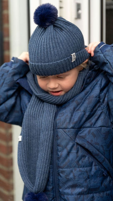 Baby's Only Babysjaal met Pompon Cool Jeans One Size - Baby's Only - Babywinkel - 8720791359218