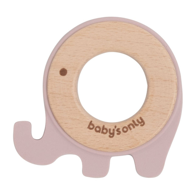 Baby's Only Bijtring Olifant Oud Roze koop je bij Babywinkel