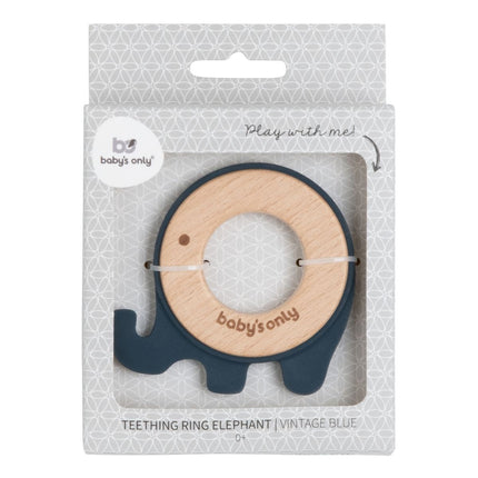 Baby's Only Bijtring Olifant Vintage Blue - Baby's Only - Babywinkel - 8720512364699