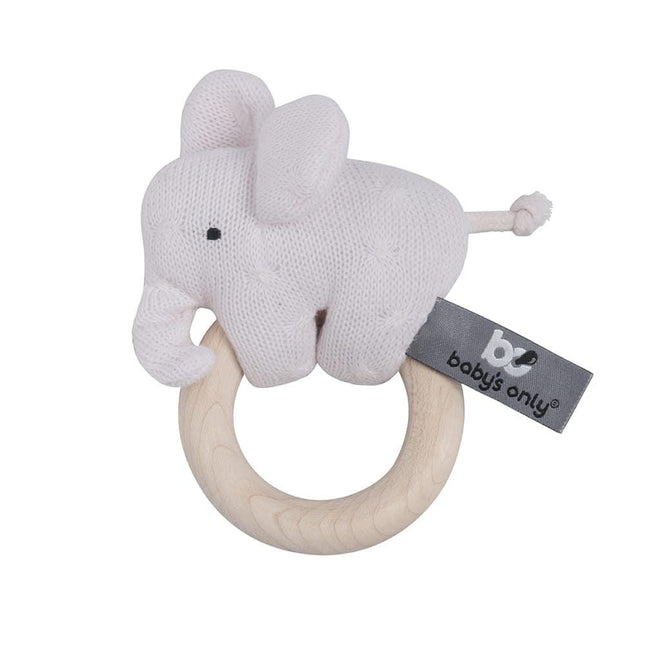 Baby's Only Rammelaar Hout Olifant Classic Roze koop je bij Babywinkel