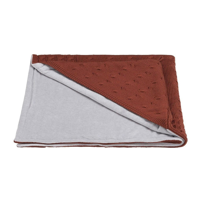 Baby's Only Wikkeldeken Baby Chenille Cable Brique - Baby's Only - Babywinkel - 8720088335819