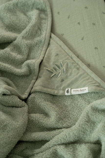 Little Dutch Badcape Baby Pure Sage 75Cm koop je bij Babywinkel