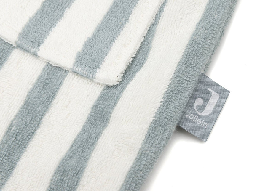 Badjas Stripe Terry - Sea Green - GOTS - Babywinkel - 060 - 808 - 68085