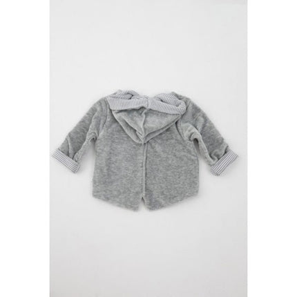 Bamboom Baby Vestje Met Capuchon Velvet Grijs Mele - Bamboom - Babywinkel - 8053306053029