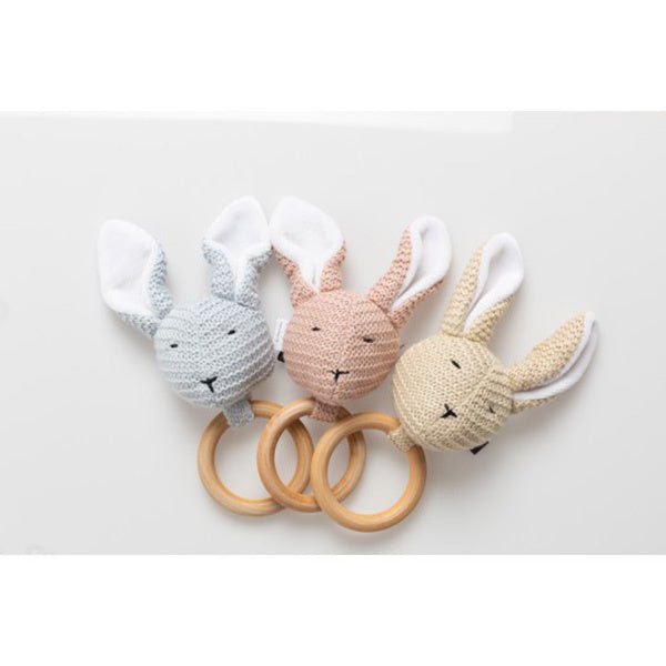 Bamboom Bijtring Hout Haasje Zacht Geel - Bamboom - Babywinkel - 8053306051414