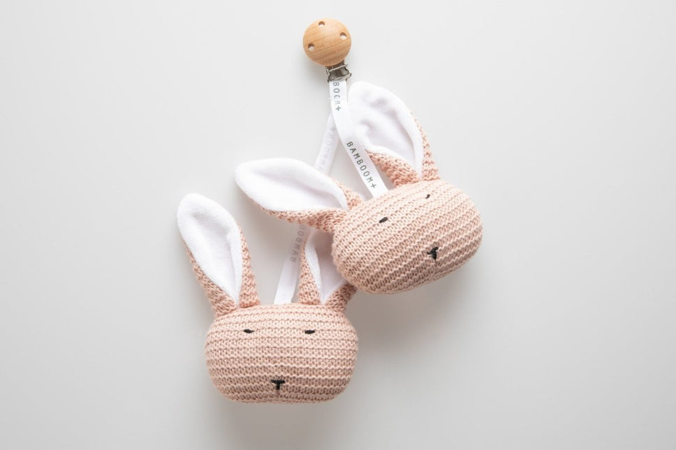 Bamboom Knuffel Met Clip Roze koop je bij Babywinkel