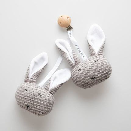 Bamboom Knuffel Met Clip Warm Grijs - Bamboom - Babywinkel - 8053306051506