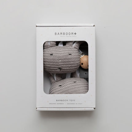 Bamboom Knuffel Met Clip Warm Grijs - Bamboom - Babywinkel - 8053306051506