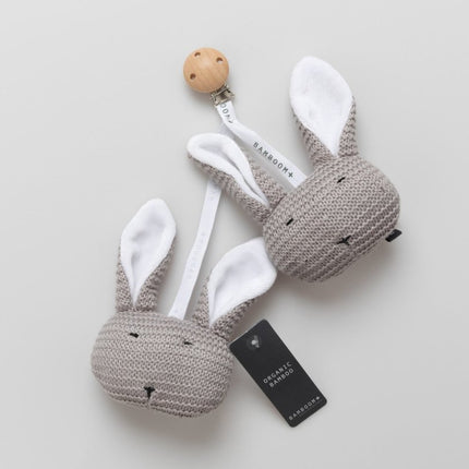 Bamboom Knuffel Met Clip Warm Grijs - Bamboom - Babywinkel - 8053306051506