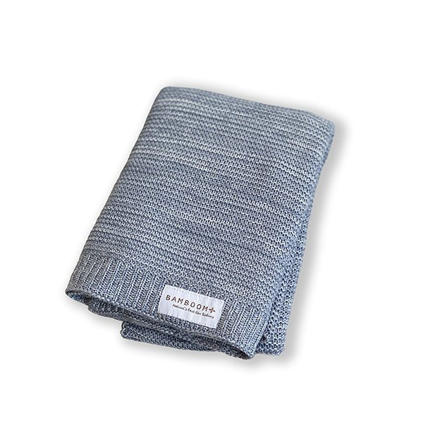 Bamboom Wiegdeken Gebreid Knitted Tog 1.1 Grijs 75x100cm - Bamboom - Babywinkel - 8053306050110