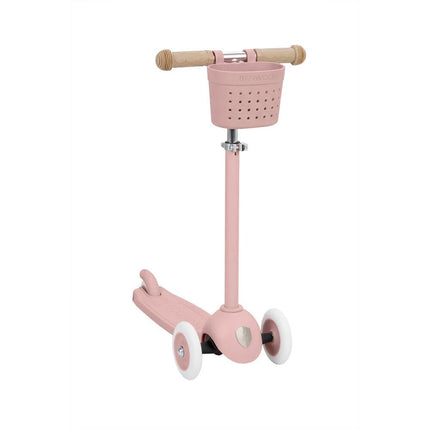 Banwood Kinderstep Eco Dusty Rose met Mandje koop je bij Babywinkel