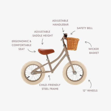 Banwood Loopfiets First Go Beige koop je bij Babywinkel