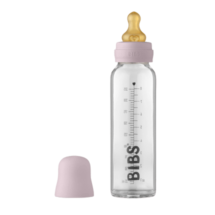 BIBS Babyfles Glas 225ml Dusky Lilac - BIBS - Babywinkel - 5713795238729